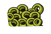 green olives in a tub